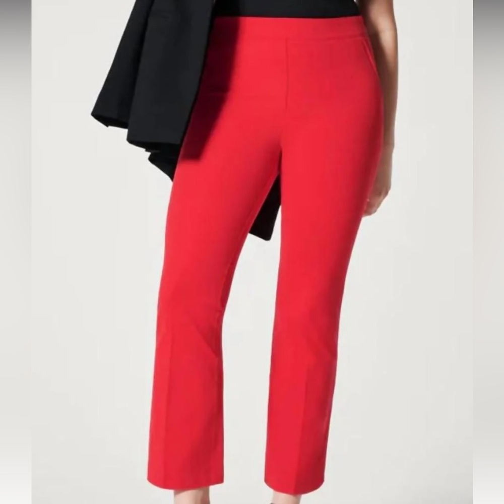 SPANX Red Boot Cut Crop Pants